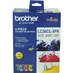 Brother Ink Cartridge  Lc38cl3pk Value Pack Colour  