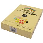 Rainbow Office Copy Paper A4 80gsm Pastel Sand  yellow  Pk 500