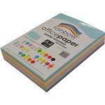 RAINBOW 80GSM OFFICE PAPER A4 5x Pastel Assorted Colours 500 Sheets Ream