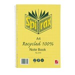Spirax 810 Recycled A4 Notebook 120pg Ruled  Each