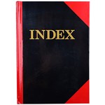 RED AND BLACK NOTEBOOK Gloss Cover A5 Cumberland 100 Leaf Indexed AZ