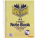 A4 Spirax 4 Subject Notebook 606  320pg