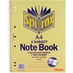 A4 Spriax 2 Subject Notebook 605  250pg 