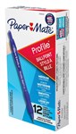 Papermate Profile Retractable Pen 1mm  Blue  Box Of 12