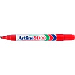 Artline 90 Permanent Marker Chisel Point 25mm Red Each