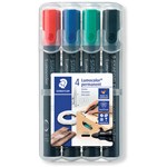 Staedtler 352 Permanent Marker Bullet Assorted Wallet of 4  