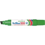 Artline 100 Permanent Marker Chisel Point 12mm Green Each