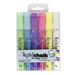 TEXTA LIQUID CHALK MARKERS Dry Wipe Asst 45mm Bullet Nib Wallet of 6