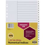 Marbig A4 Indices Dividers 120  PP  White
