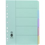 Marbig Pastel Manilla Dividers A4 5 Tab 
