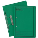 Avery Spring Transfer File Green Printed Bx25