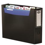 Marbig Portable File Organiser 10 Files  Tabs Black Each