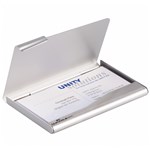 DURABLE BUSINESS CARD BOX Aluminium 20 Capacity 