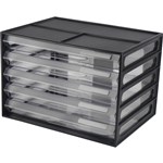 A4 Document Cabinet 5 Drawer Landscape  Black 