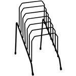 6 Slot Step File Organiser Small Black 