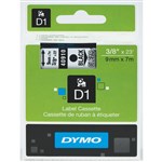 Dymo D1 Label Tape 9mmx7m Black on Clear 