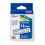 Brother Ptouch TZE231 Tape  Black On White 12mm x 8m  Twin Pack