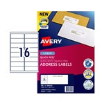 Avery L7162 Laser Mailing Label 16up 991x342mm Bx100