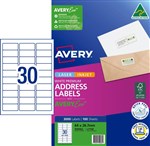 AveryEco L7158 Laser Mailing Label 30up 64 x 267mm Bx100