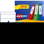 Avery L7171 4up Filing Label Lever Arch Spine 200x60mm White Pk25
