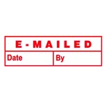 Deskmate Pre Ink Stamp Emailed DATE  BY Red  E10 