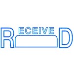 Deskmate Pre Ink Stamp Recieved  With Date Blue R01B 