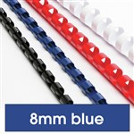 Rexel Binding Combs Blue 8mm 45 Sheet Capacity Bx100