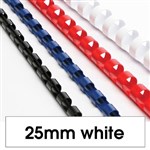 Rexel Binding Combs White 25mm 225 Sheet Capacity Pk50