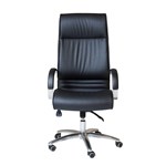 Executive High Back PU Chair With Arms CL820  BlackSilver  enquire about assembly
