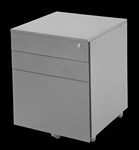 Rapid Go Steel Mobile Pedestal 2 Drawer 1 File  Silver 