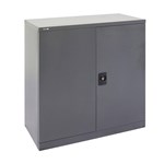 Go Swing Door Stationery Cupboard  1015 x910 x450mm  Graphite