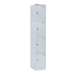Go Steel Wide 4 Door Locker 1830 x380mm  Silver Grey