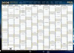 2026 Writeraze Year Planner Unframed  Laminated  500x700mm  Blue 