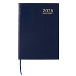 2027 Cumberland A4 Case Bound Diary  Day To A Page  Blue Hard Cover