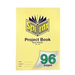 Spirax Premium A4 Project Book 96 Page Plain8mm Ruled  Red Margin