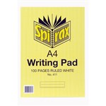 Spirax Premium Note Pad A4 100pg  8mm Pack Of 5 Pads