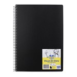 Spirax Visual Art Diary A4 Portrait  120 page  110gsm  Black 