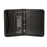 Spirax Professional 4 Ring Zippered Compendium  Black A4