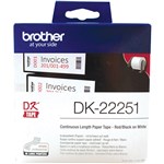 BROTHER DK22251 LABEL ROLL  White Paper 62mmx1524mm 