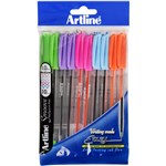 Artline 8210 Smoove Ballpoint Pen Medium 10mm Brights Pk10