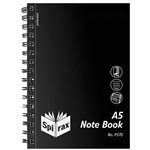 Spirax PP P570 A5 Notebook Side Opening Poly Cover Black 200pg