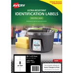 AverL7914 Ultra Heavy Duty Industrial Labels White 8up Pk10