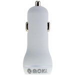 Moki Dual USB Car Charger White 