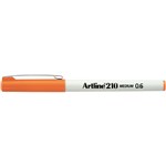 Artline 210 Fineliner Pen 06mm Orange Bx12