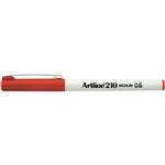 Artline 210 Fineliner Pen 06mm Dark Red Bx12