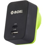 Moki Wall Charger TypeC And Usb Charger Black