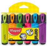 Maped Fluo Peps Highlighters Chisel Tip 1mm4mm Assorted Colours Wallet Of 6