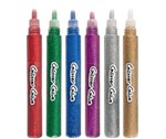 Glitter Glue Pen Assorted Colours  Pk 6
