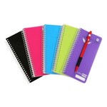 Marbig Colourhide Slimline Notebook 164x79mm 200pg Assorted Colours