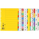 Marbig A4 Dividers Extra Wide 110 Tab Coloured